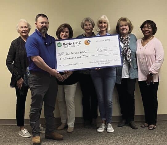 Rayle EMC's Operation Round Up Program donates to Our Father's Kitchen